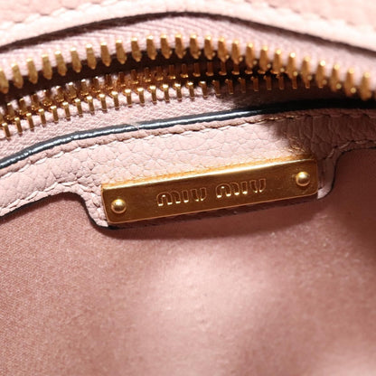 Miu Miu Madras Fiocco Bow Tote Leather, PINK, LEATHER, Tote bag