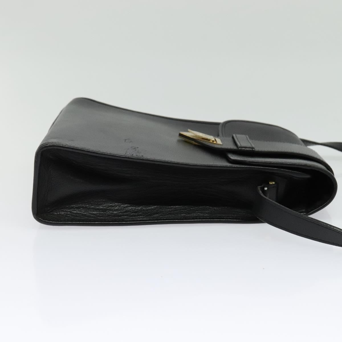 Saint Laurent Vintage Shoulder Bag Leather, BLACK, LEATHER, Shoulder bag