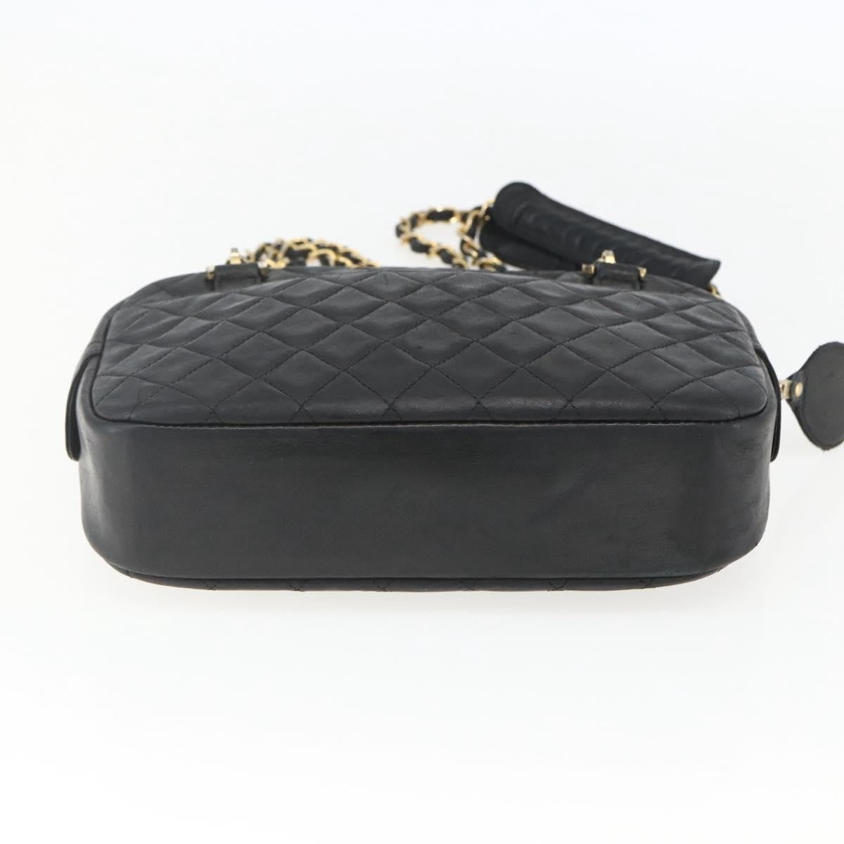 Chanel Vintage Camera Bag Quilted Leather, BLACK, LEATHER, Shoulder bag