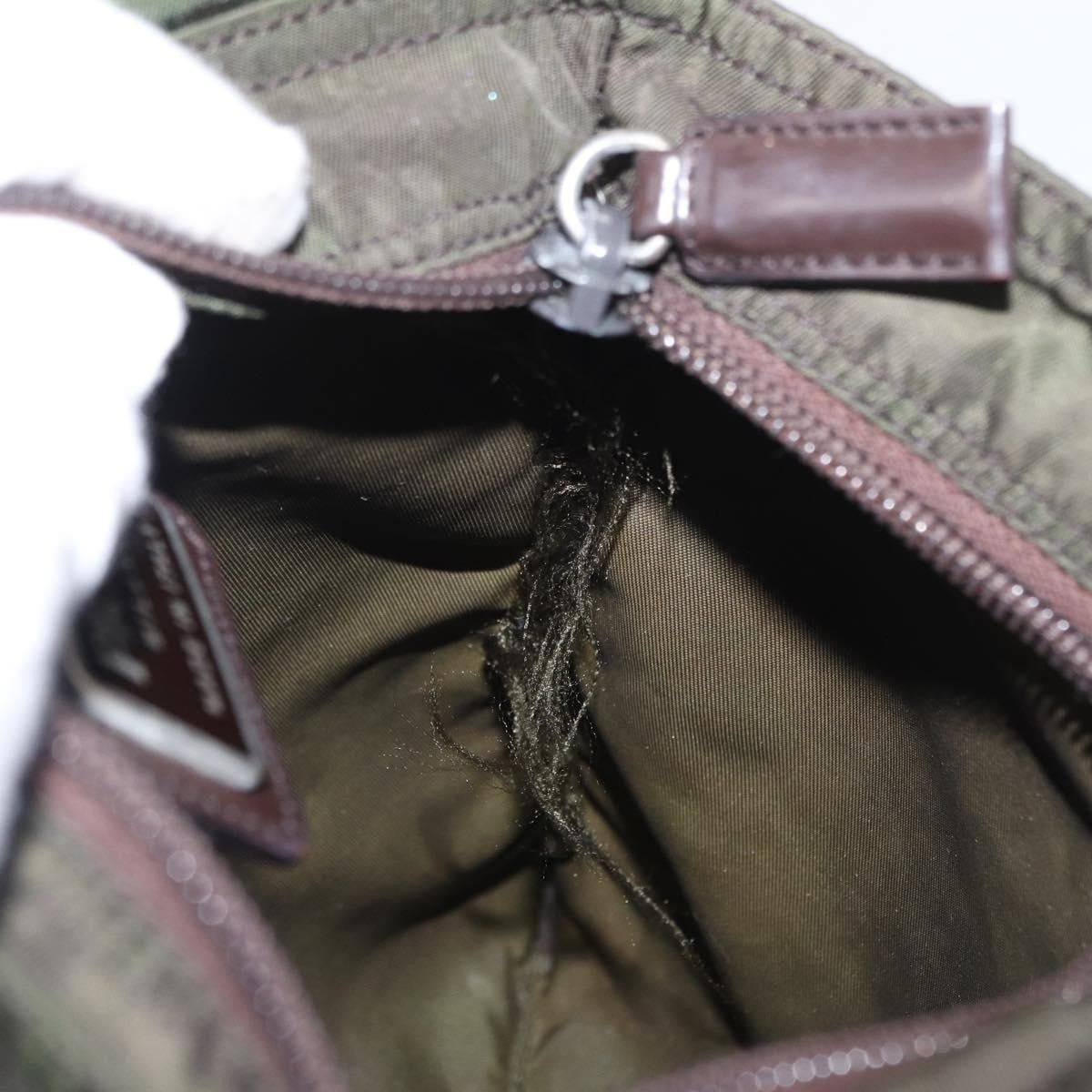 Prada Flat Messenger Bag Tessuto, KHAKI, NYLON, Shoulder bag