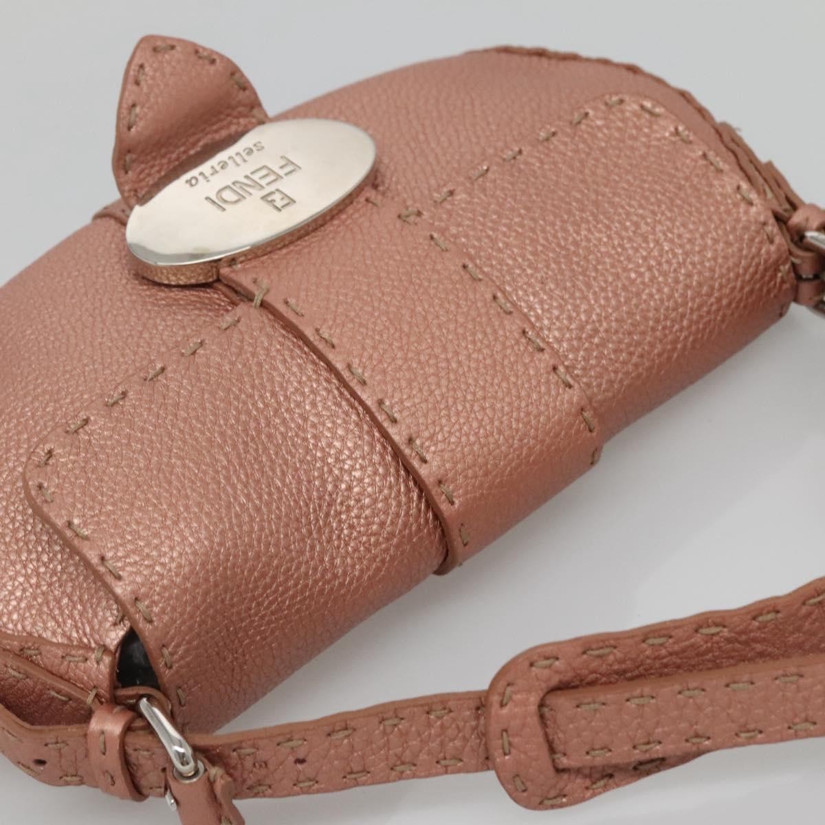 Fendi Vintage Selleria Flap Bag Leather, PINK, LEATHER, Shoulder bag