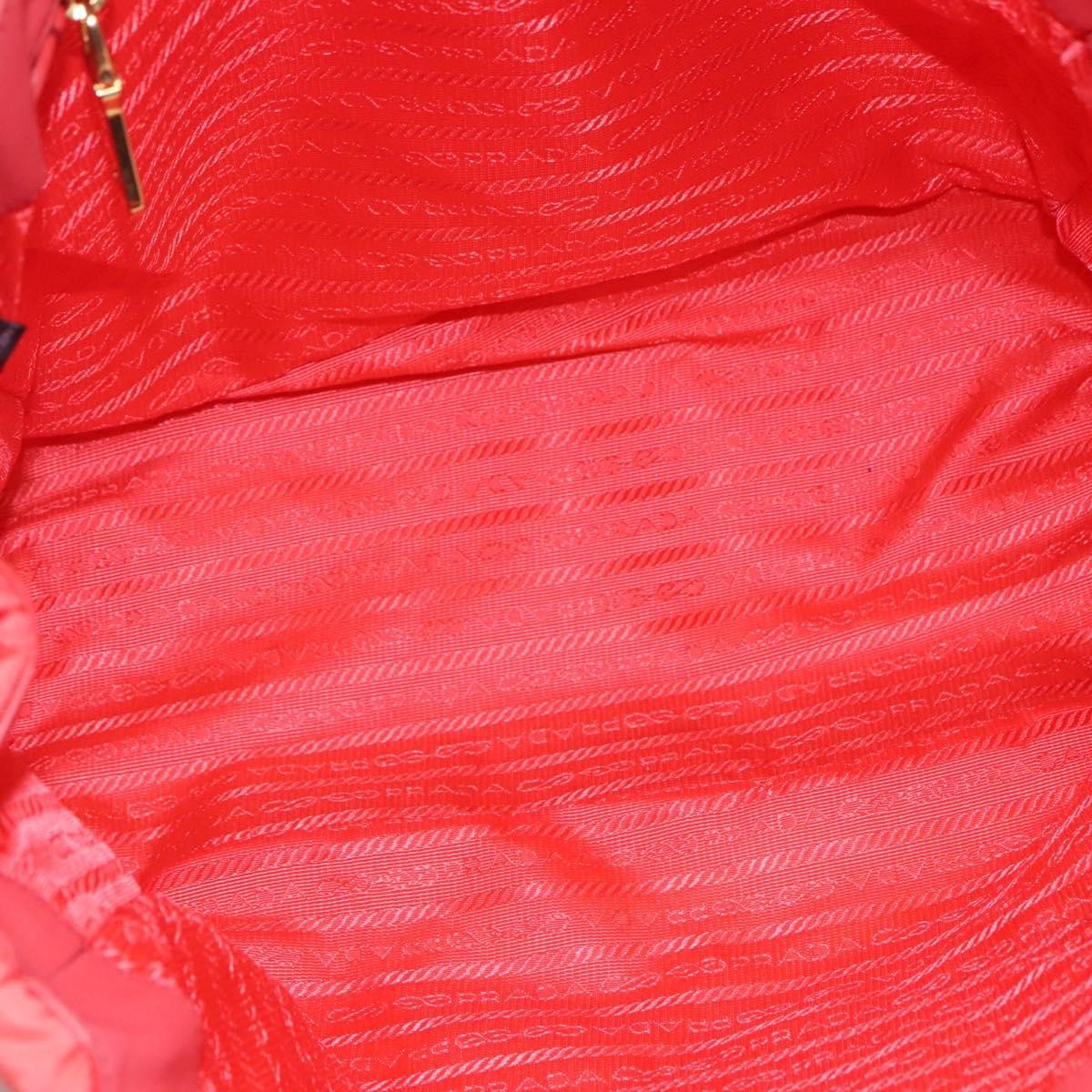 Prada Convertible Tote Quilted Tessuto, ORANGE, NYLON, Handbag