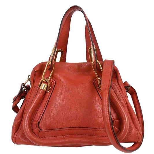Chloe Paraty Handbag Quilted Leather, RED, LEATHER, Handbag