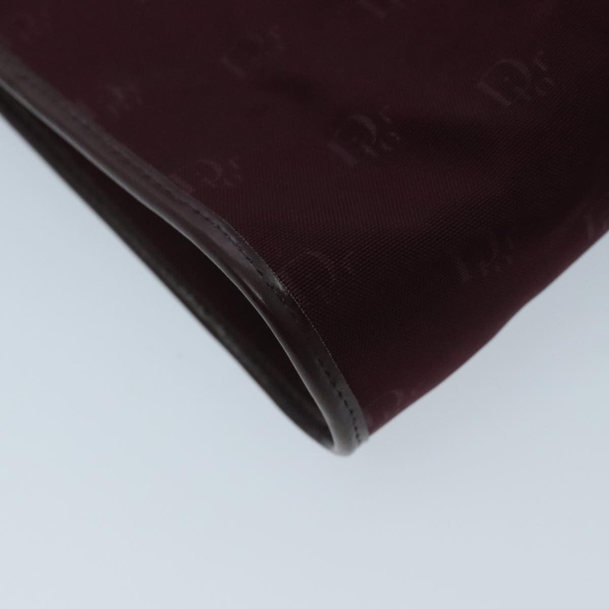 Christian Dior Vintage Trotter Shoulder Bag Nylon, BURGUNDY, NYLON, Shoulder bag