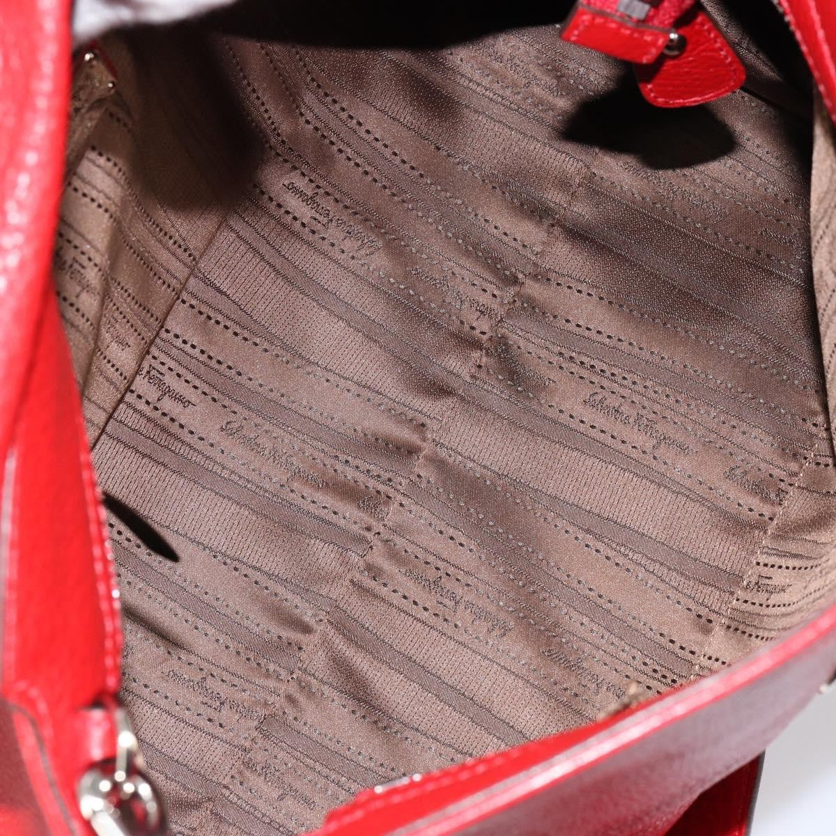 Salvatore Ferragamo Sofia Satchel Grainy Leather, RED, LEATHER, Handbag