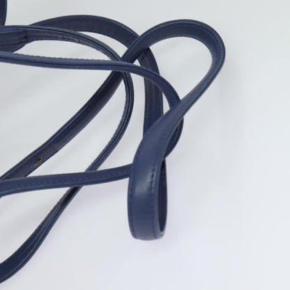 Christian Dior Vintage Flap Backpack Leather, BLUE, LEATHER, Backpack