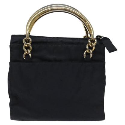 Prada Metal Handles Tote Tessuto, NAVY, NYLON, Handbag