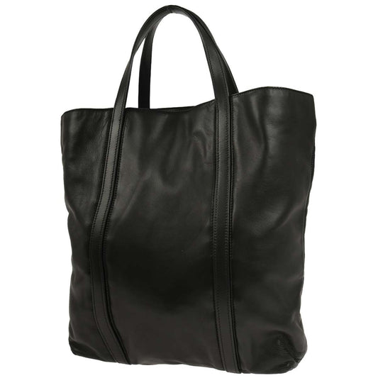 Loewe Vintage Anagram Tote Leather, BLACK, LEATHER, Tote bag