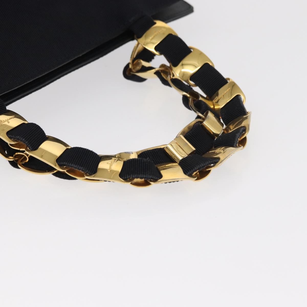 Salvatore Ferragamo Vala Handbag Canvas, NAVY, CANVAS, Handbag