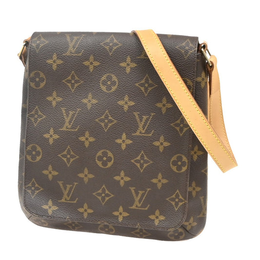 Louis Vuitton Musette Salsa Handbag Monogram Canvas, Brown, Leather, Shoulder Bag