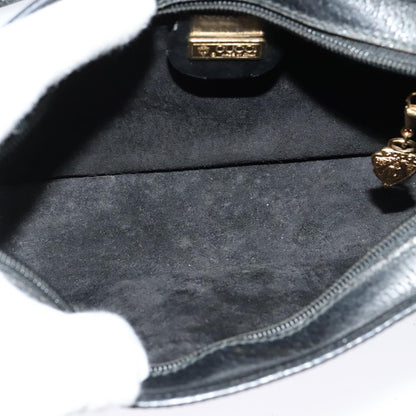Gucci Vintage double G logo shoulder bag Leather, BLACK, LEATHER, Shoulder bag