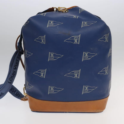 Louis Vuitton Cup Sac Marin Bandouliere Bag Coated Canvas, BLUE, CANVAS, Shoulder bag
