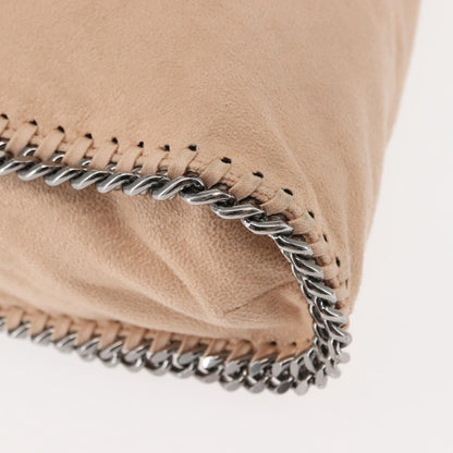 Stella McCartney Falabella Fold Over Bag Faux Suede, BEIGE, SUEDE, Crossbody bag