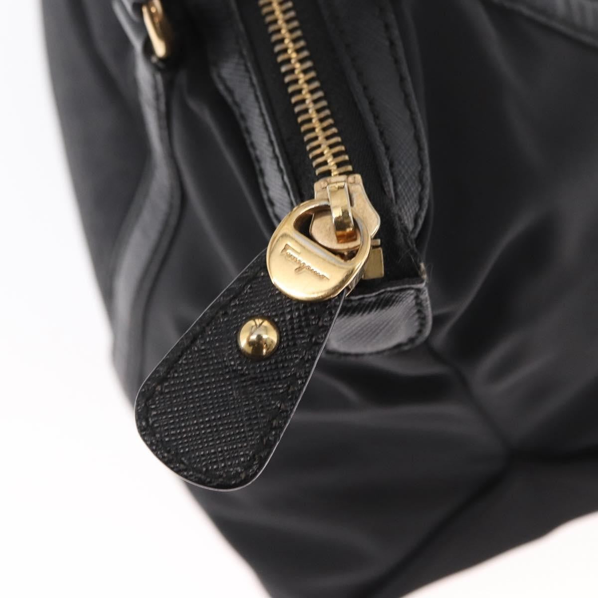 Salvatore Ferragamo Vala Handbag Nylon, BLACK, NYLON, Handbag