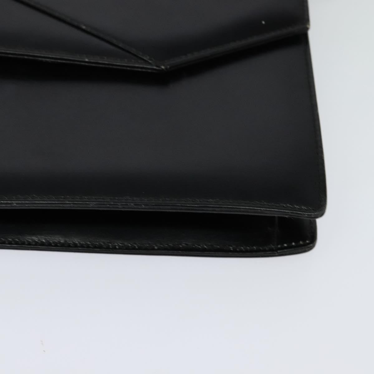 Gucci Vintage Flap Shoulder Bag Leather, BLACK, LEATHER, Shoulder bag