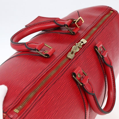Louis Vuitton Keepall Bag Epi Leather, RED, LEATHER, Travel bag