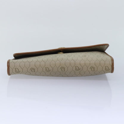 Christian Dior Vintage Honeycomb chain Canvas, BEIGE, PVC, Shoulder bag