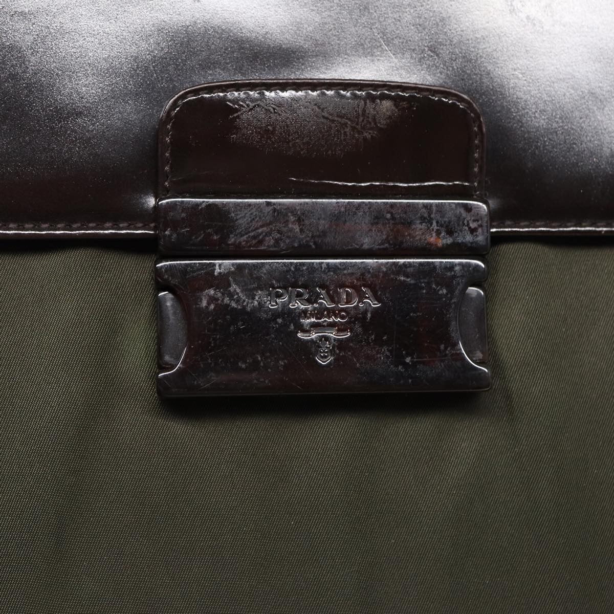 Prada Vintage Briefcase Tessuto, KHAKI, NYLON, Briefcase