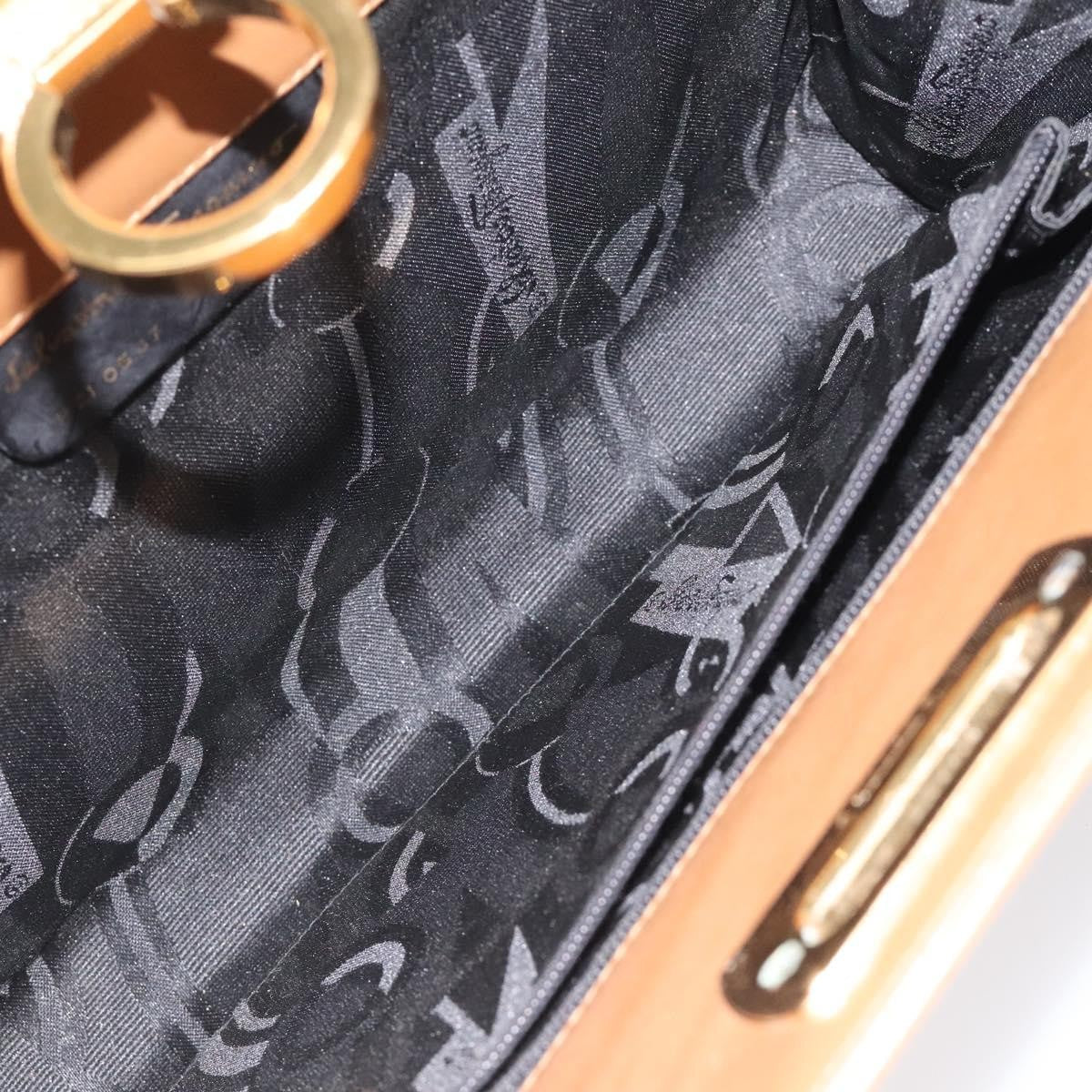 Salvatore Ferragamo Vintage Gancini Chain Shoulder Bag Leather, BROWN, LEATHER, Shoulder bag