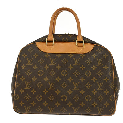 Louis Vuitton Deauville Handbag Monogram Canvas, BROWN, CANVAS, Handbag