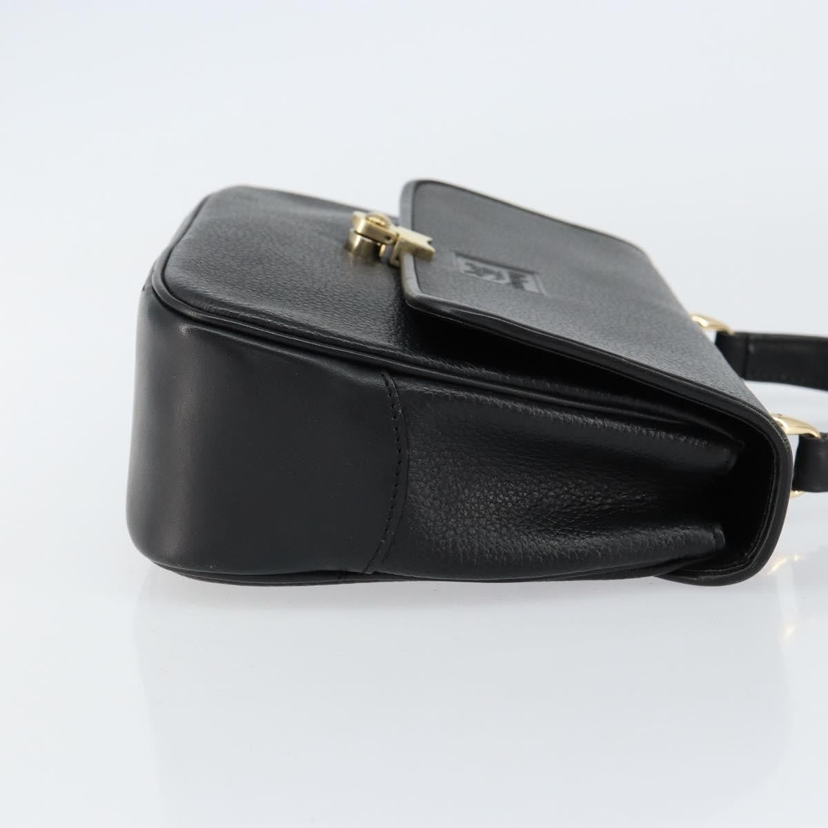 Burberry Vintage Handbag Leather, BLACK, LEATHER, Handbag