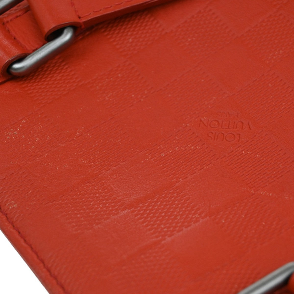 Louis Vuitton Tadao Handbag Damier Infini Leather, Red, Leather, Handbag