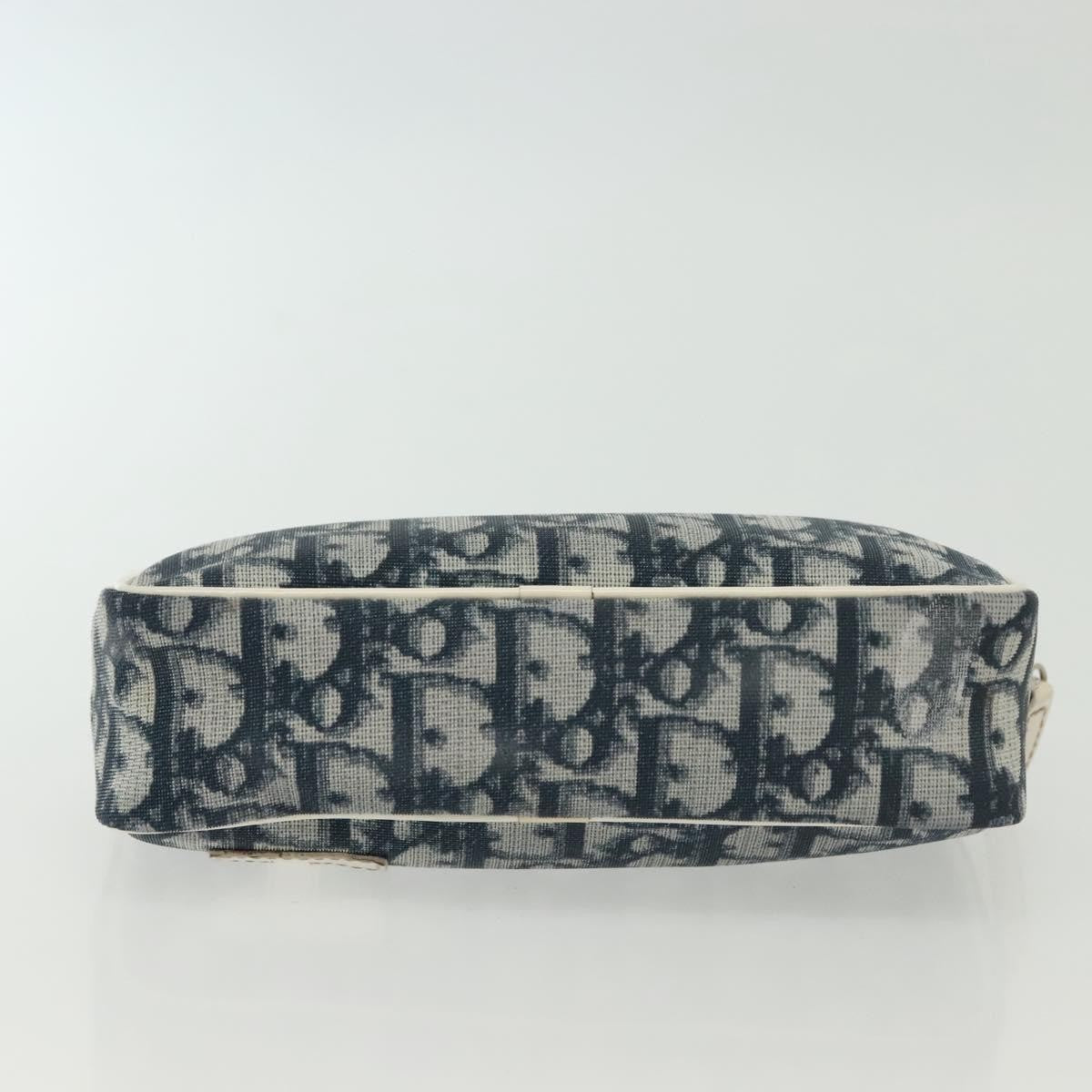 Christian Dior Vintage Trotter Pouch Diorissimo Canvas, NAVY, CANVAS, Clutche & pouche
