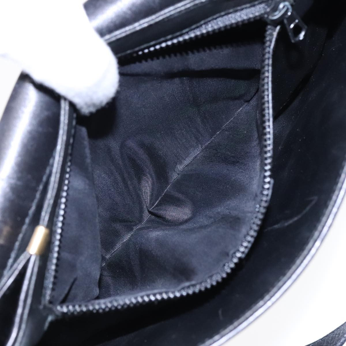 Celine Vintage Flap Shoulder Bag Leather, BLACK, LEATHER, Shoulder bag