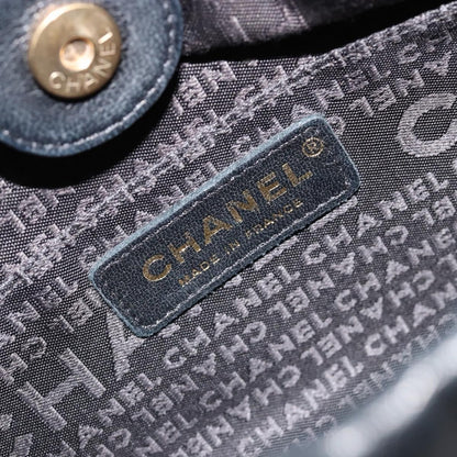 Chanel Chain Tote Leather, Black, Leather, Shoulder Bag