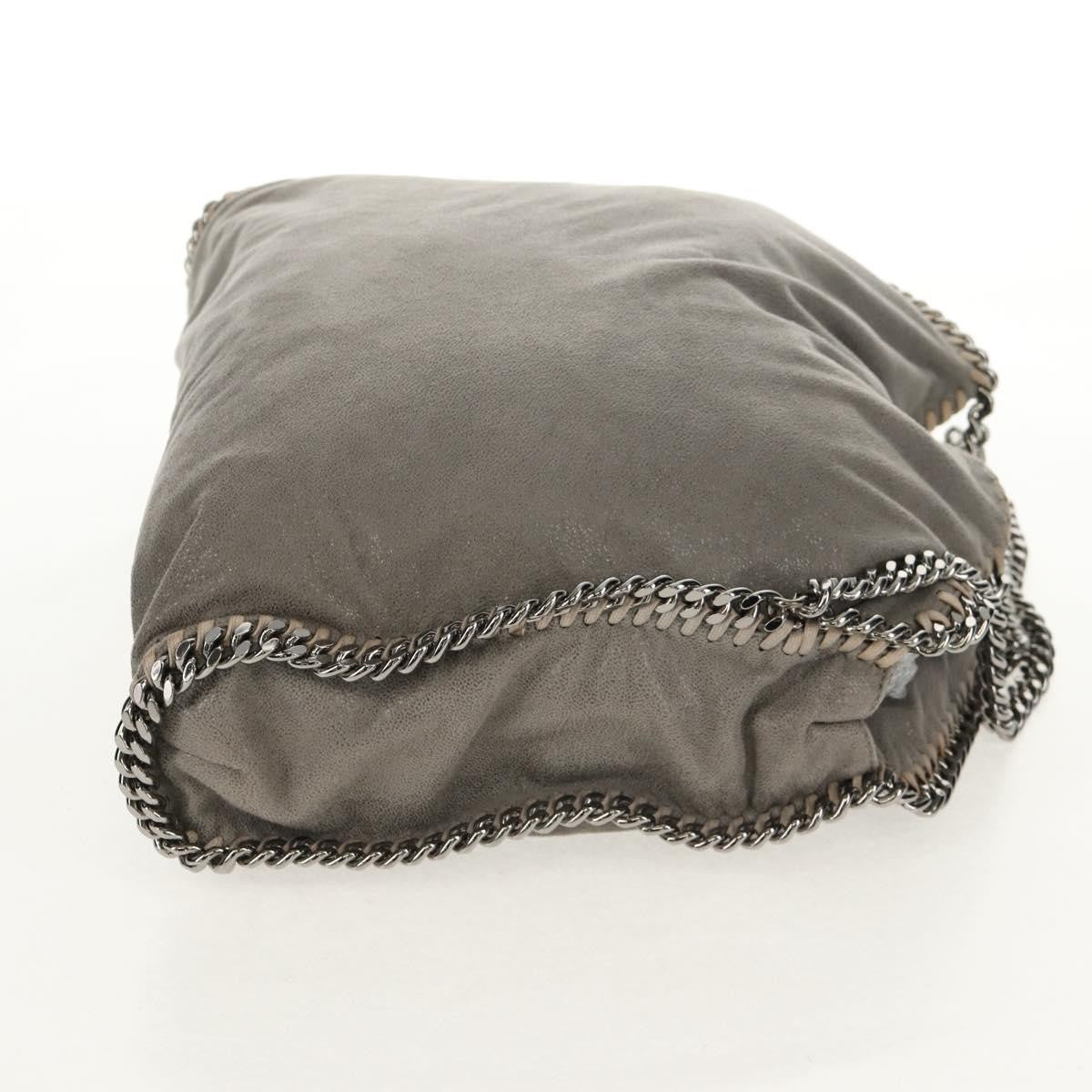 Stella McCartney Falabella Fold Over Bag Faux Leather, GRAY, POLYESTER, Shoulder bag