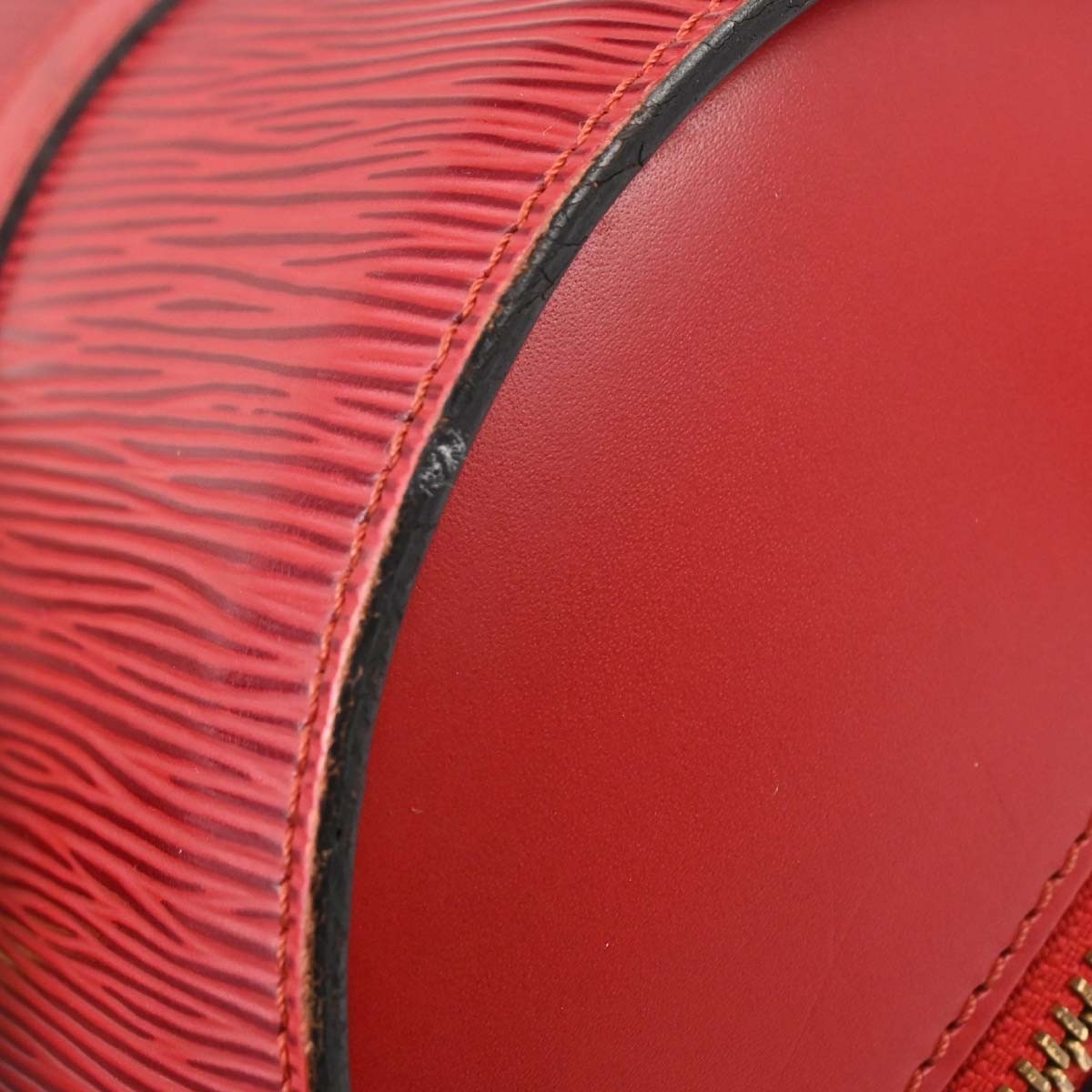 Louis Vuitton Soufflot Handbag Epi Leather, Red, Leather, Handbag