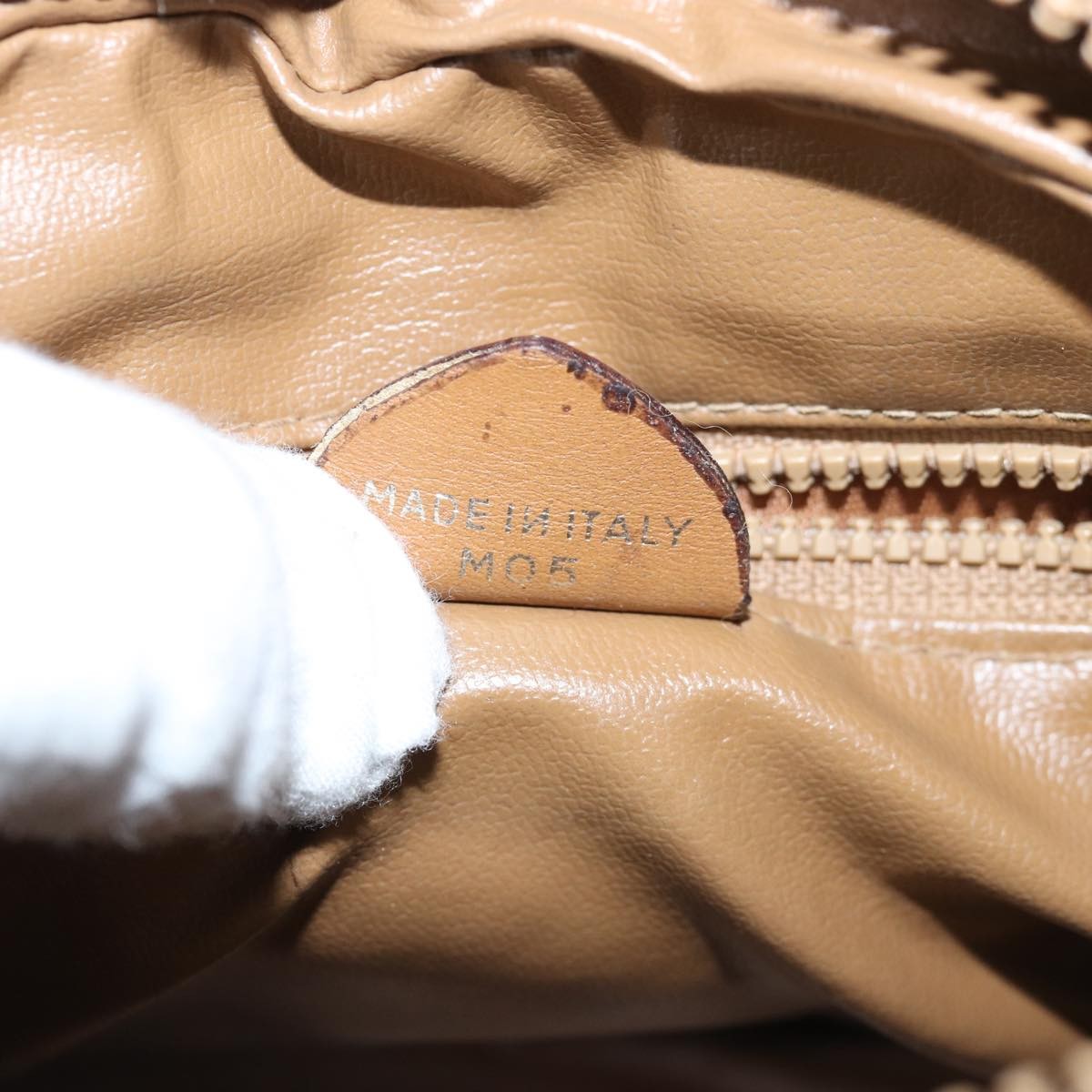 Celine Macadam Shoulder Bag Canvas, BEIGE, CANVAS, Shoulder bag