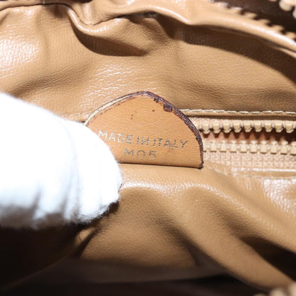 Celine Macadam Shoulder Bag Canvas, BEIGE, CANVAS, Shoulder bag