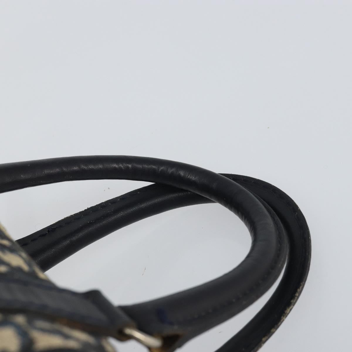 Christian Dior Vintage Trotter Boston Bag Diorissimo Canvas, NAVY, CANVAS, Handbag