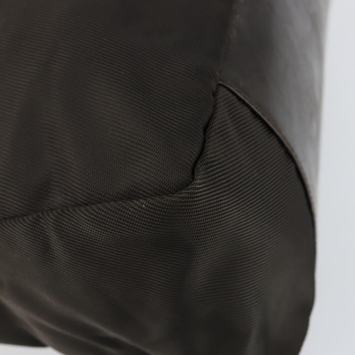 Gucci Vintage Bamboo Handle Bag Nylon, BROWN, NYLON, Handbag