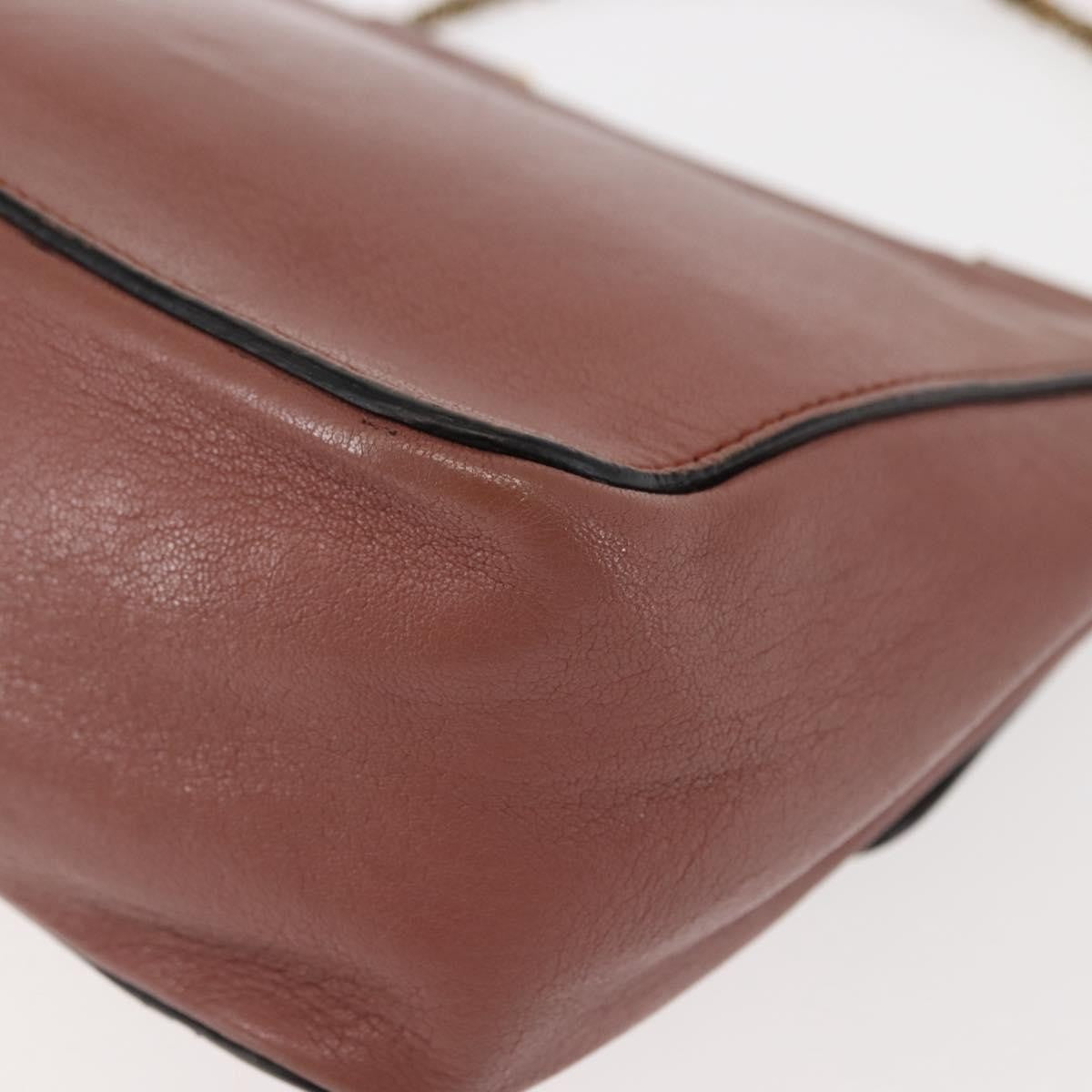 Chloe Elsie Chain Shoulder Bag Leather, PINK, LEATHER, Shoulder bag