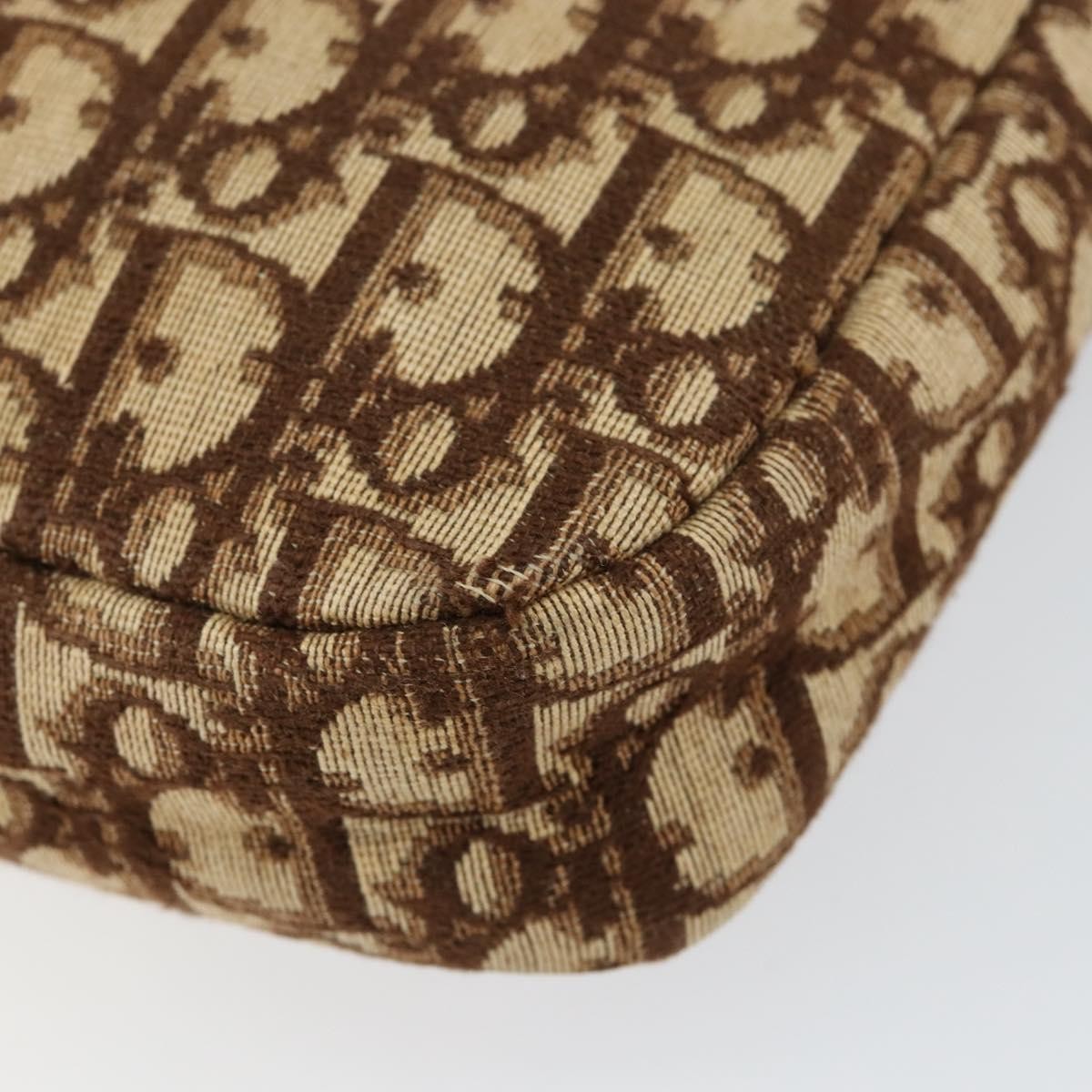 Christian Dior Vintage Trotter Crossbody Bag Diorissimo Coated Canvas, BROWN, CANVAS, Shoulder bag