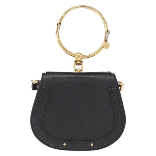 Chloe Nile Crossbody Bag Leather, BLACK, LEATHER, Handbag
