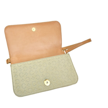 Celine C Macadam Shoulder bag Suede, BEIGE, SUEDE, Clutche & pouche