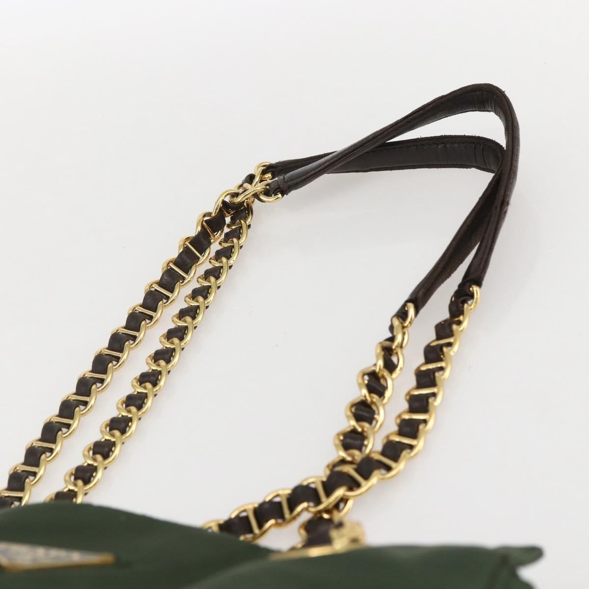 Prada Re-Edition 1995 Chain Tote Quilted Re-Nylon, GREEN, NYLON, Shoulder bag