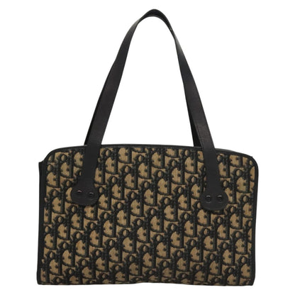 Christian Dior Vintage Trotter Shoulder Bag Canvas, NAVY, CANVAS, Shoulder bag