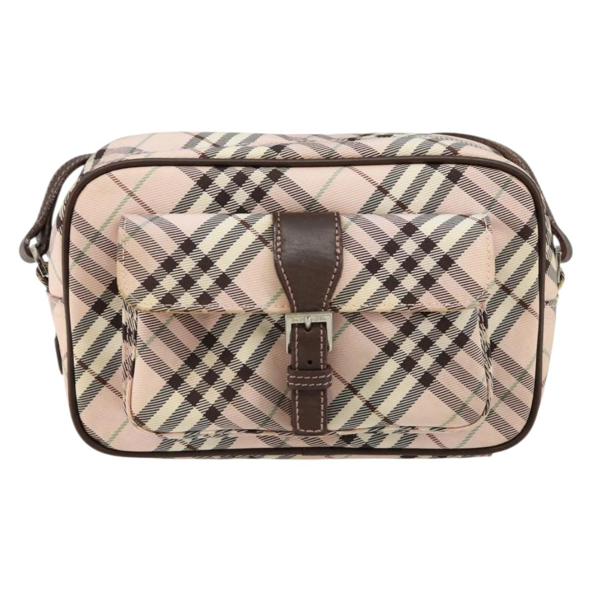 Burberry Nova Check Blue Label Nylon, PINK, CANVAS, Travel bag