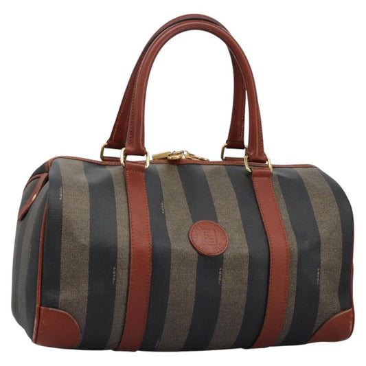 Fendi Vintage Pequin Convertible Boston Bag Coated Canvas, Multicolour, Canvas, Travel Bag