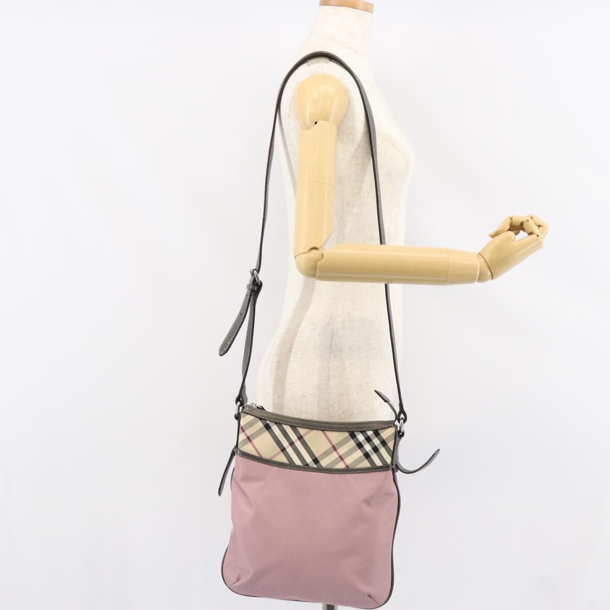 Burberry Nova check Shoulder bag Nylon, PINK, NYLON, Shoulder bag