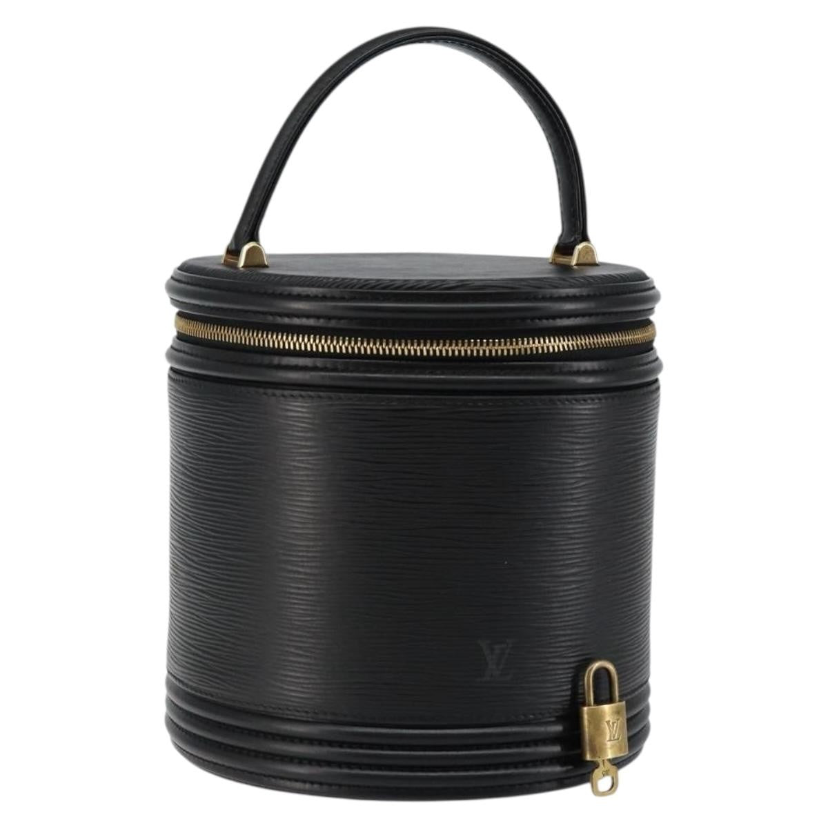 Louis Vuitton Cannes Handbag Epi Leather, BLACK, LEATHER, Handbag