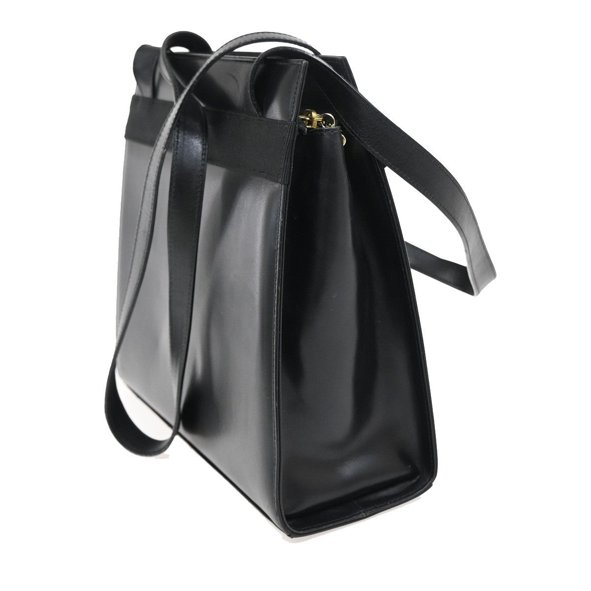 Salvatore Ferragamo Convertible Vara Bow Tote Leather, BLACK, LEATHER, Handbag