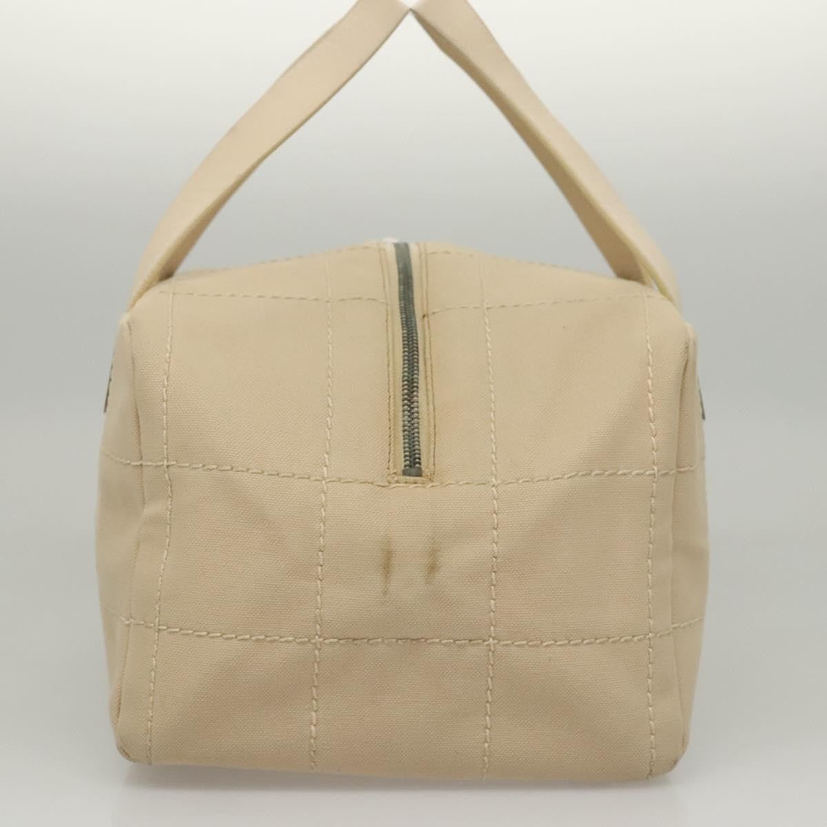 Chanel Chocolate Bar CC Bowler Bag Canvas, BEIGE, CANVAS, Handbag