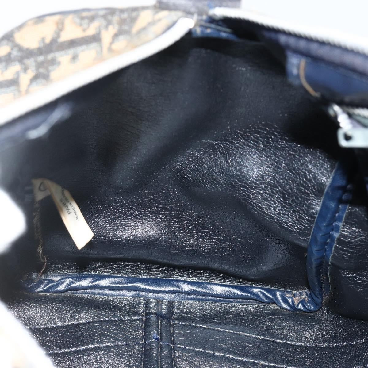 Christian Dior Vintage Trotter Boston Bag Diorissimo Canvas, Navy, Canvas, Handbag