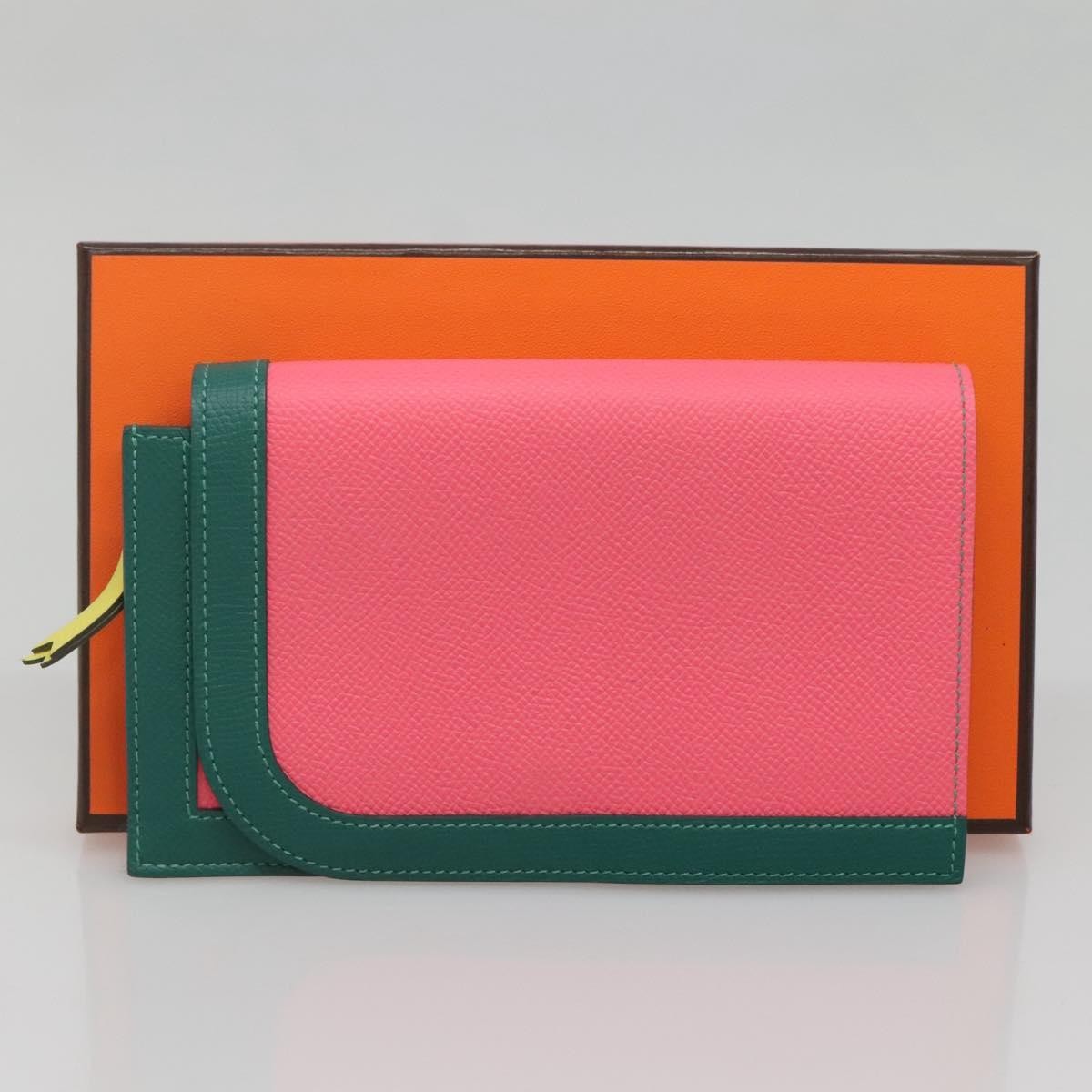 Hermes Camail Wallet Epsom, PINK, LEATHER, Wallets