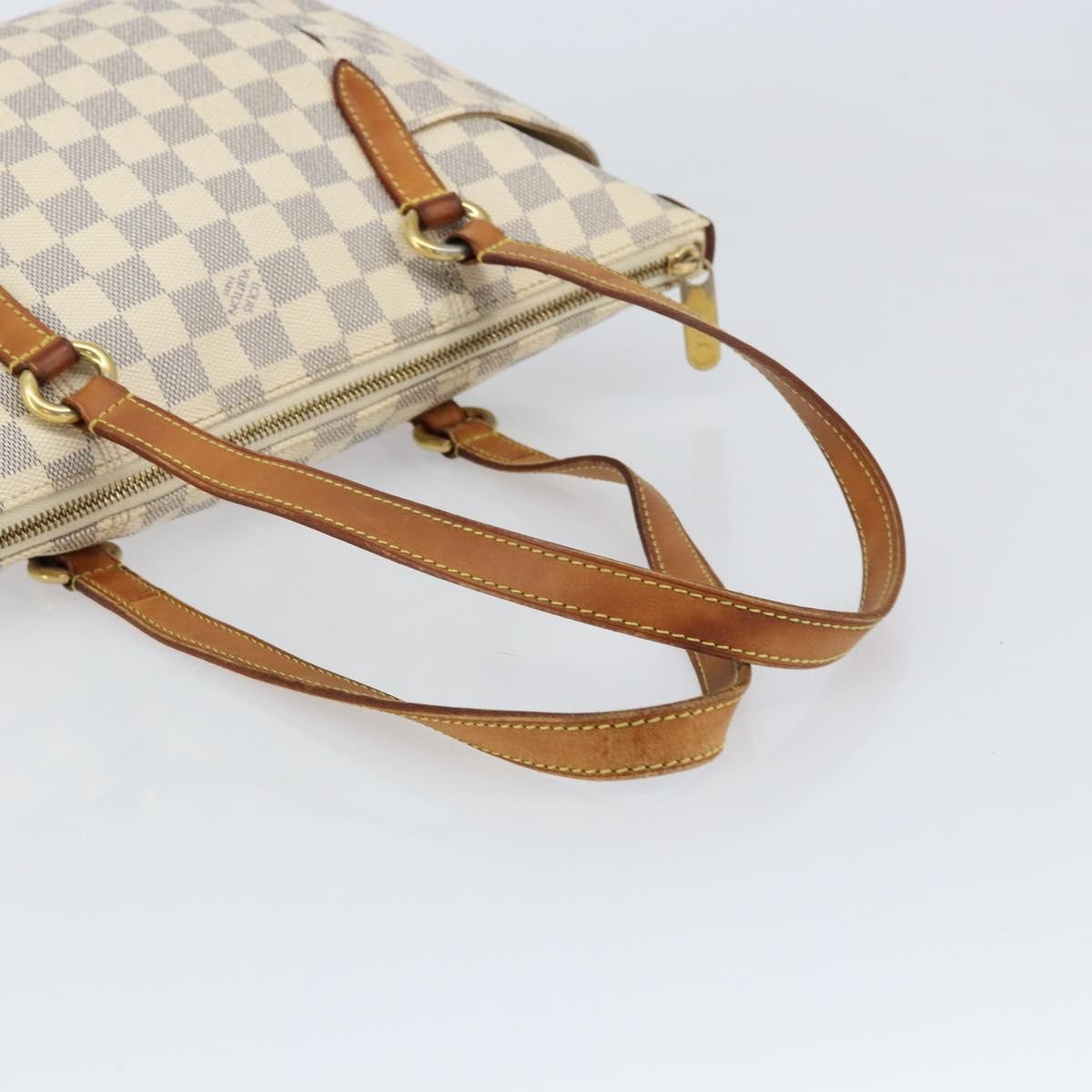 Louis Vuitton Totally Handbag Damier, WHITE, CANVAS, Tote bag